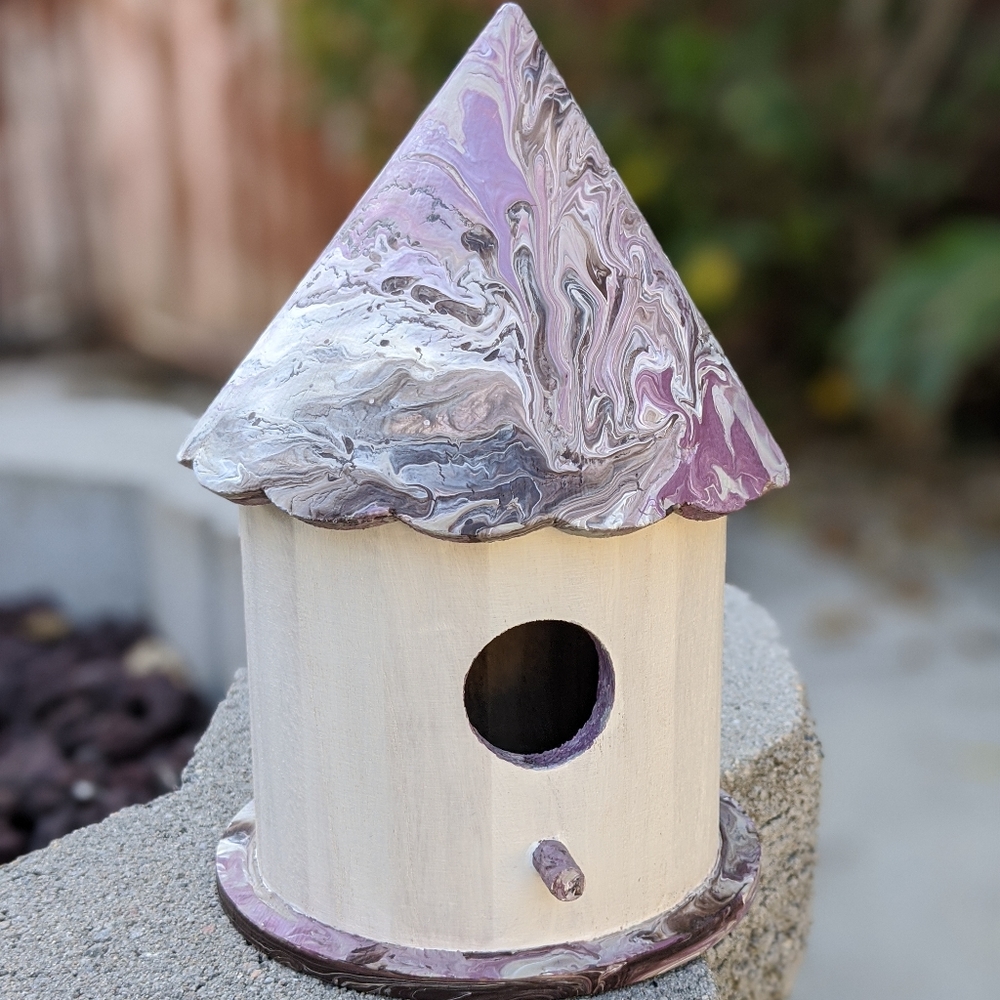 Beautiful hand painted indoor/outdoor birdhouse